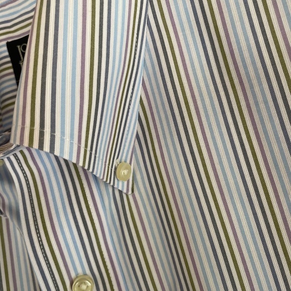 Jos. A. Bank‎ Travlers Collection Size Large All Cotton Multicolor Stripe EUC - Picture 3 of 7